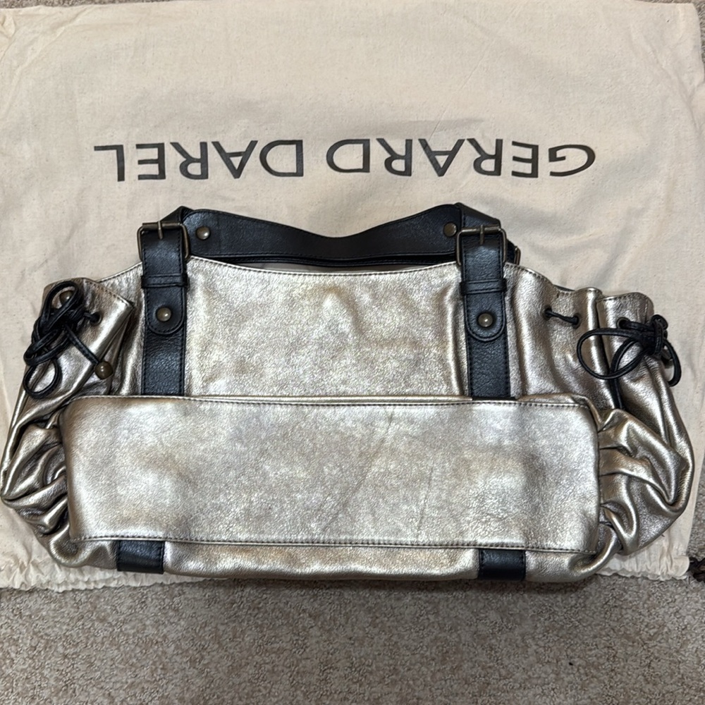 Gerard Darel Silver Satchel Tote & Wallet - Picture 4 of 7